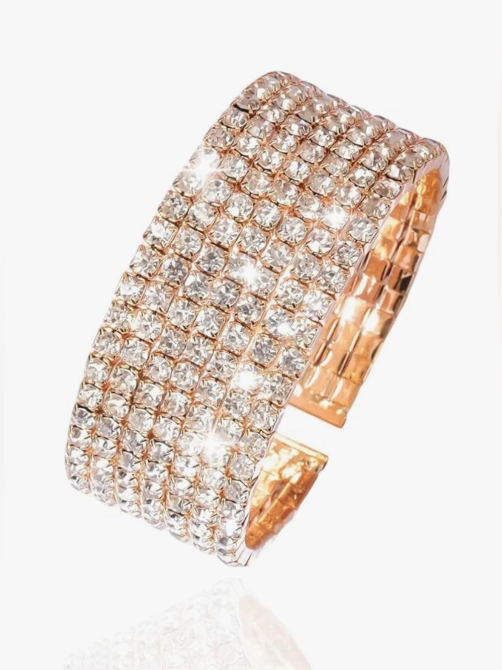 Beautiful Nordstrom huge multi row topaz crystal cuff bracelet